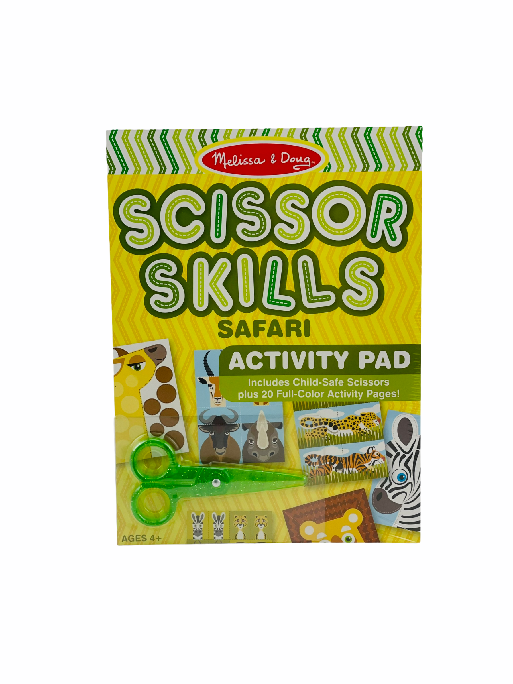 The Melissa & Doug Scissor Skills Activity Pad - safari on a white background