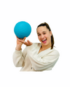 woman holding texture-iffic ball